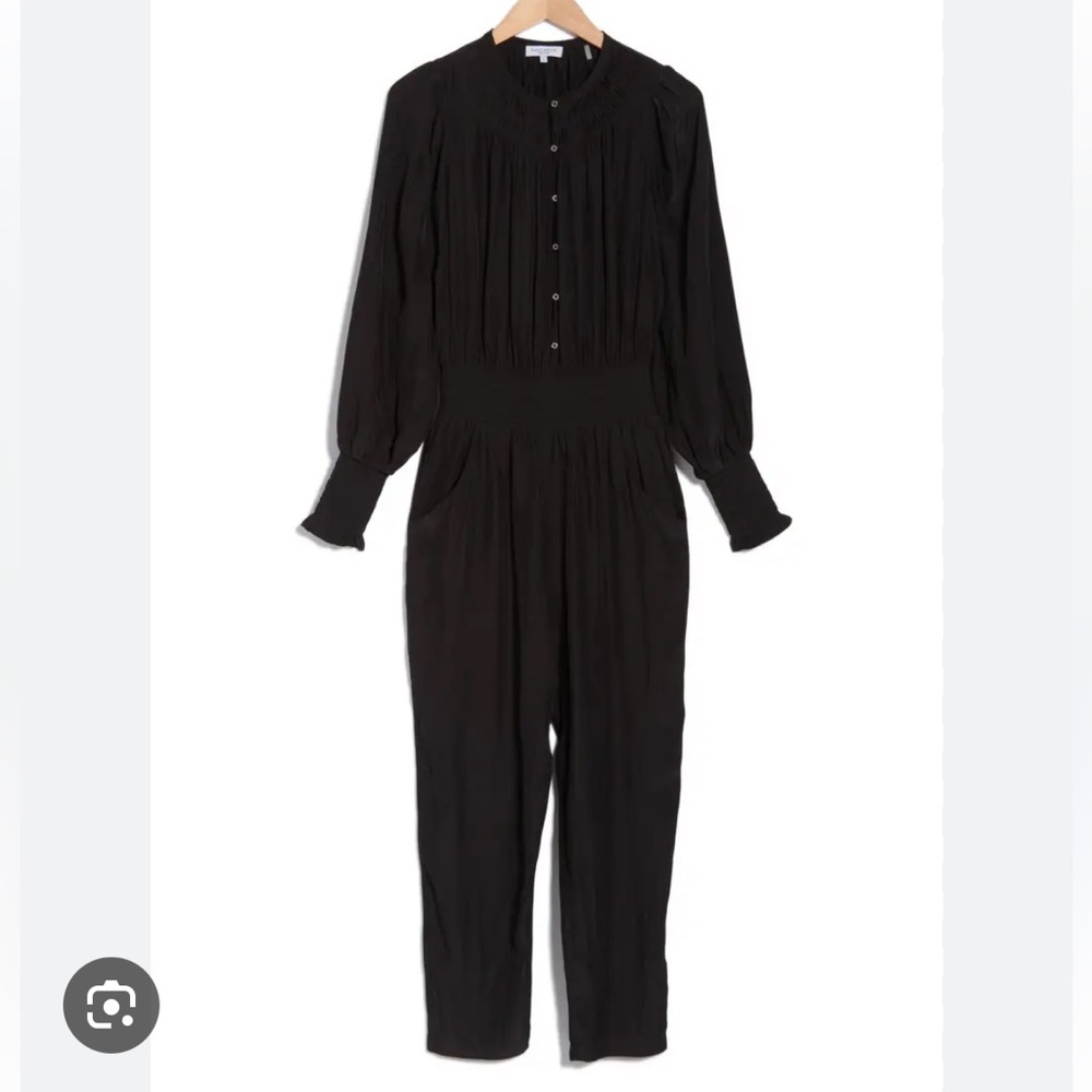 Ramy Brook Carina black long sleeve jumpsuit
